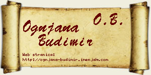 Ognjana Budimir vizit kartica